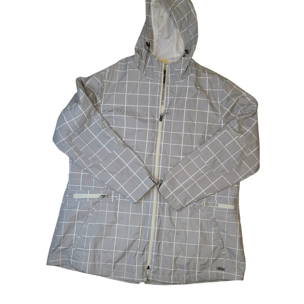 Natural Reflections Women's Essential Jacket Grey White Plaid Size 1X
